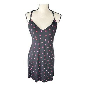 Victoria's secret sleep dress women Sz XL Pink Navy Blue lace‎ mini sweetheart